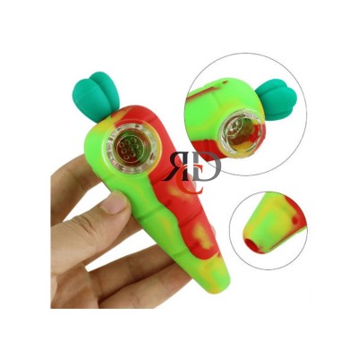 SILICONE HAND PIPE CARROT SP409 1CT